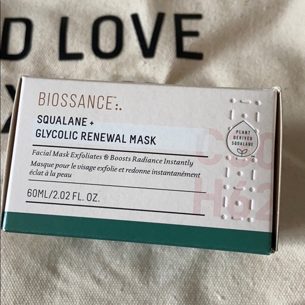 Brand new biossance mask